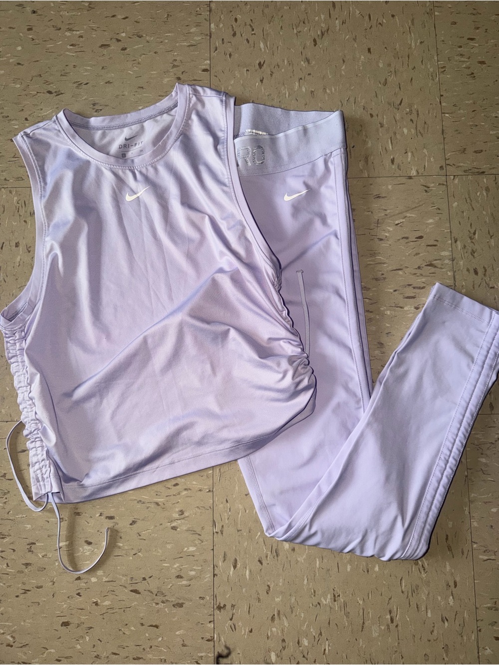 Nike Lavender Dri-FIT Tank Top & Leggings Set